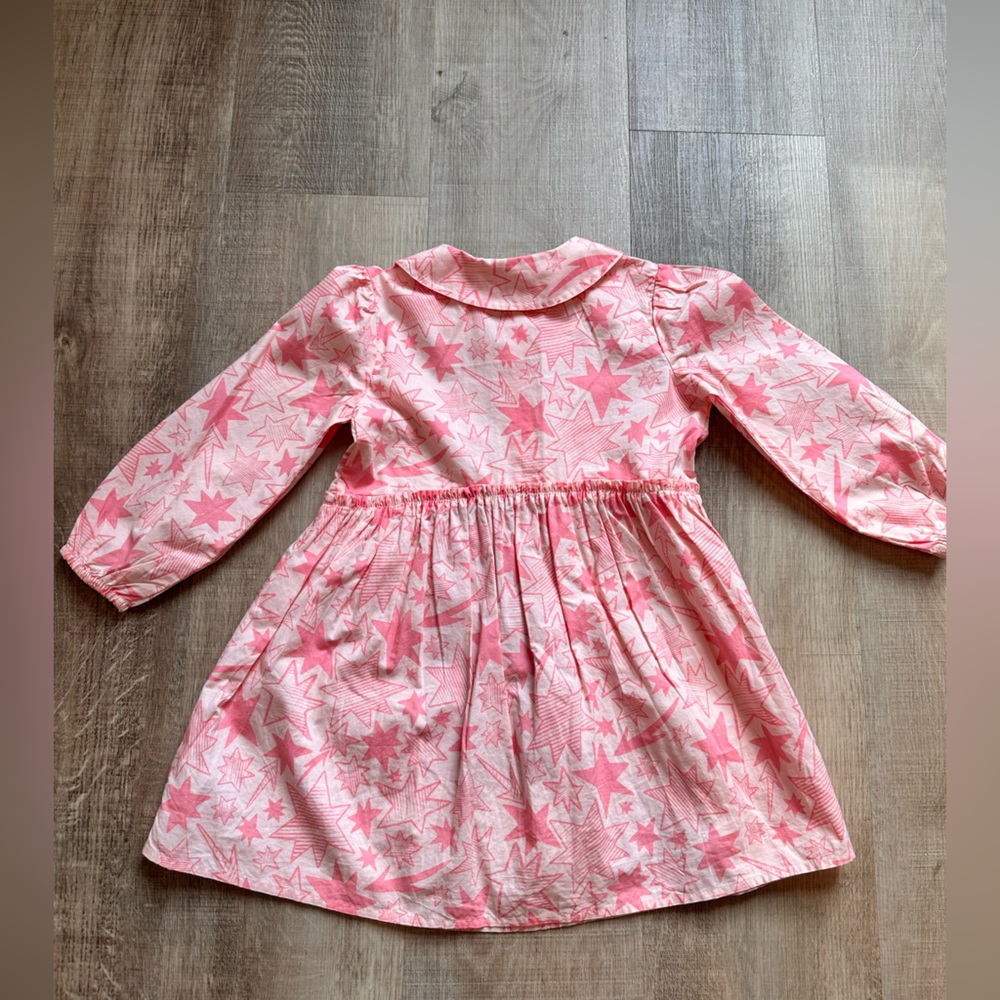 Tucker + Tate Pink Puff Sleeve Sundress with Peter Pan Collar - Picture 3 of 6